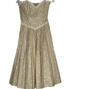Gunne Sax‎ Vintage 80’s Strapless, Floral, 100% Cotton Dress, Size 7, EUC